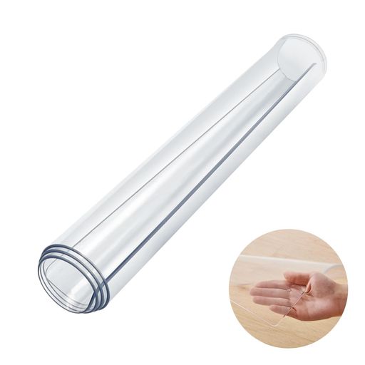 ISKALT冷蔵庫マットPVCキズ防止凹み防止汚れ防止Sサイズ55x65cm~200Lクラス床保護シート無色透明耐熱抗菌防臭厚度2.3mm手入れ簡単洗濯機も適用テーブルマット