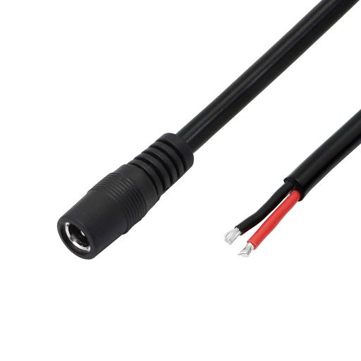 CERRXIANdc電源ケーブル5.5x2.1mmジャックdcジャック付きケーブルDVRCCTVカメラ用長さ25cm2個セット(5521F/赤黒)