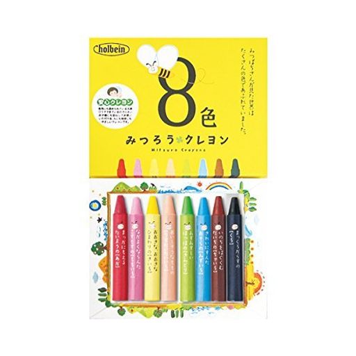 ホルベイン みつろうクレヨン 8色セット 310002