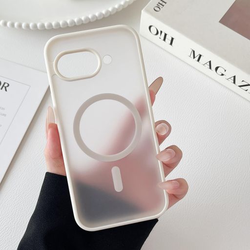 樂天商城 - ZTOFERAforGooglePixel9A磁気ケース、MagSafeと互換性がある、半透明な無光沢の背部傷の防止の耐震性の電話カバー-ホワイト