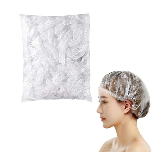 [LUYING] シャワーキャップ 100枚入り 透過性 使い捨てヘアキャップ カラーリング...