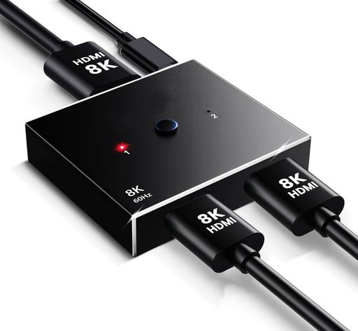 【8K@60Hz】HDMI切替器 2入力1出力 / 1入力2出力 HDMI2.1 分配器 4K@120Hz双方向 ...
