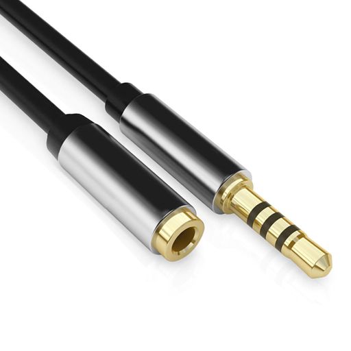 SZSL3.5mmヘッドホン延長線TRRS3.5mm24K金メッキ加工Audio延長ケーブル4極オスメス...