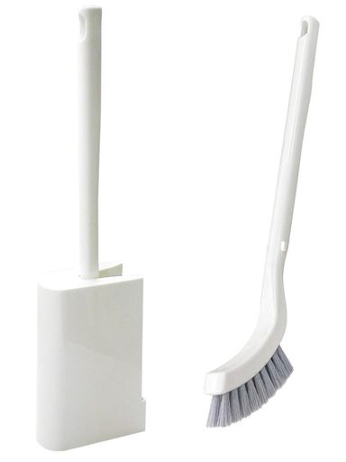 オーエトイレブラシ約縦36.5x横5x奥行9.6cmホワイトSLENDトイレブラシケース付きコンパクトスリムブラシ
