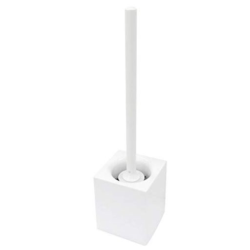 オーエ トイレブラシ ケース 付き ホワイト 縦37x横9.5x奥行9.5cm やわらか キズがつきにく 360度 植毛 速乾 日本製