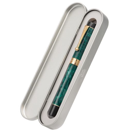 Other - (ジンハオ)Jinhao100クラシック万年筆ベントニブグリーンセルロイド筆感覚細字から太字サイズペンケースセット