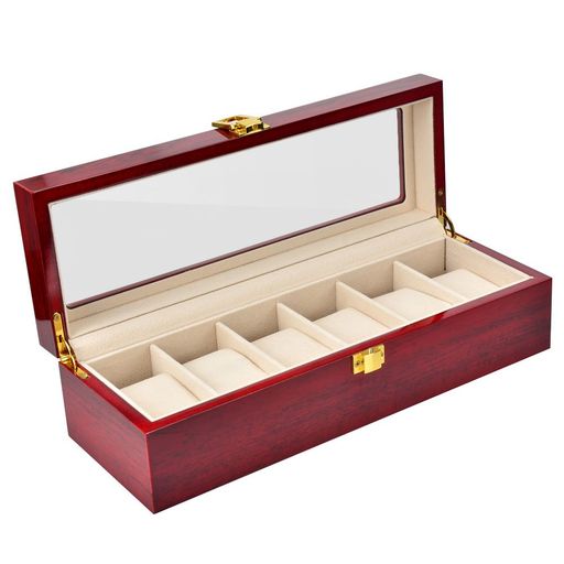 Showcases - 腕時計収納ケース腕時計コレクションケース時計展示ボックスコレクションケース時計6本用ウォッチ収納ボックス木製ウォッチコレクションケース活用腕時計展示透明窓腕時計ケースコ…
