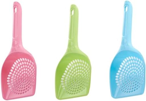 Roczential 3 猫砂スコップ ネコトイレスコップ小さな穴 砂取り用品 猫砂のお手入れ 猫砂スコップ ペットトイレ用品
