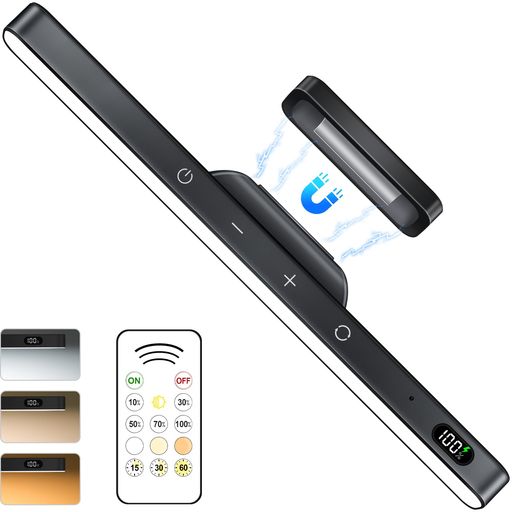 WILLED 5W デスクライト キッチンライト 2500mAh バッテリーレベル表示付き Type-C 充電式バーライト おしゃれな目に優しいデスクライト タッチ式 3色温・5段階調光 135度調整可能