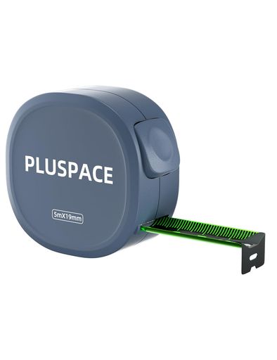 【PLUSPACE】メジャー 5m 巻尺 自動ロック安全設計 小型軽量 (5m)