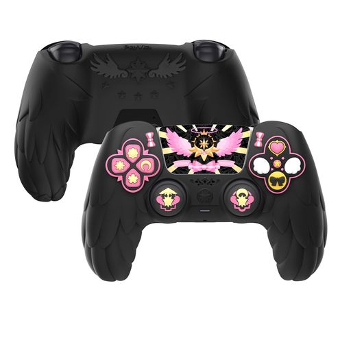 PlayVitalps5コントローラー対応シリコン保護カバー、充電スタンド対応、滑り止めグリップ付きソフトケース、親指キャップ&テーマステ..