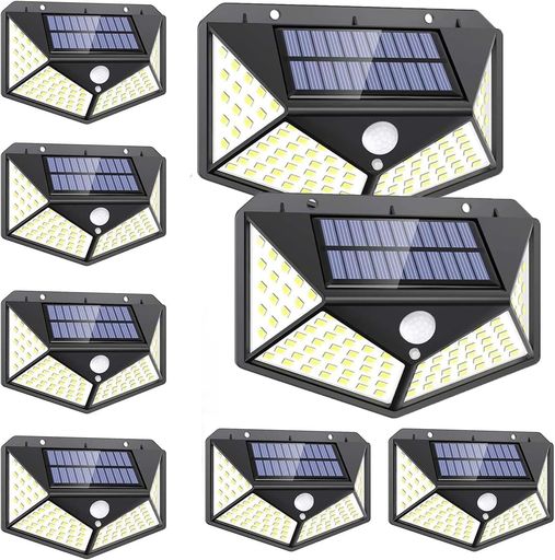 Batone LEDソーラーライト 8個セット ソーラーパネル センサーライト LED 屋外照明 人感センサー 太陽光発電 防水 sugarlight-10218356 シュガーライトSTORE パッケージ画像