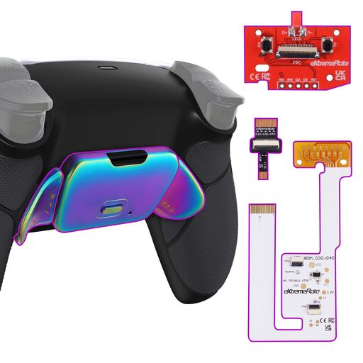 ps5コントローラーをプロなeSportエリートコントローラーに変えましょう。ps5コントローラーのBDM-030&amp;BDM-040&amp;BDM-050モデルにのみ対応しています。お使いのBDMモデルを確認する方法については、YouTubeで「extremerate check bdm for ps5 controller」または「fiE4BWSlBRI」を検索してください。 人間工学に基づいたプログラム可能なバックボタン二つが追加しされます。バックパドルには15個のボタンを割り当てることができます。 リマップキットを取り付けた場合、純正の充電スタンドは使用できなくなりますが、有線充電で問題なくお使いいただけます。また、当店では、専用の充電スタンドをご用意しておりますので、「B0BGS28VRZ」を検索してご確認ください。 取り付けが簡単で、はんだ付けはオプションです。Youtubeで「How to install RISE Remap Kit V3 for ps5 controller- eXtremeRate」または「oV_xGgwkf4A」を検索して、インストールガイドをご覧ください。
