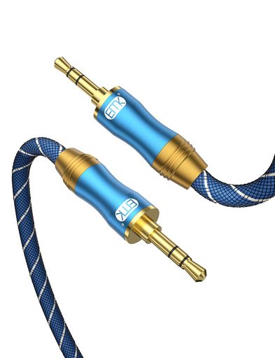 AUXケーブルEMK3.5mmオーディオケーブルTRSステレオミニプラグヘッドホンケーブル...