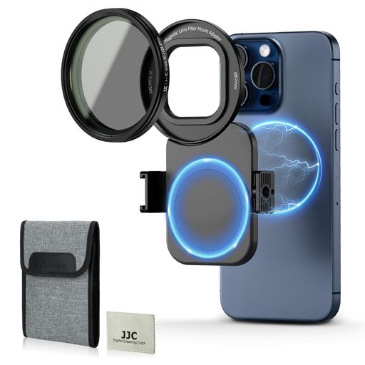 乐天商城 - JJC Magsafe対応 スマホ レンズフィルター アダプター + 67mm可変NDフィルター キット NDV2-128 減光 iPhone 17 / iPhone 16 15 14 Plus Pro Max スマホ 67mmフィルターに適用