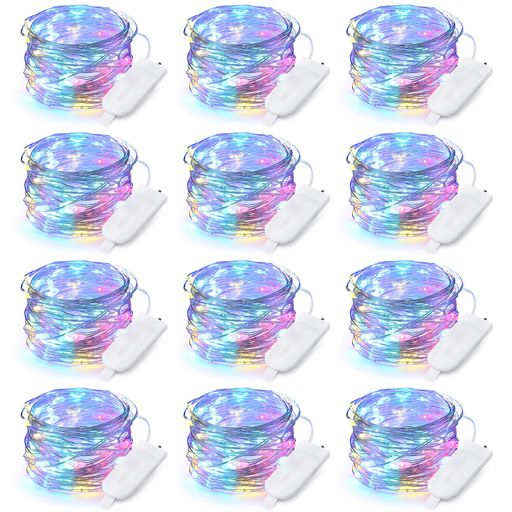 LIHAO 電飾 電池式 2m 20LED 12個入 クリスマス 飾り ストリングライト フェアリーライト LED イルミネーション 銅線ワイヤー ハロウィン 飾り付け 結婚式 パーティー 装飾ライト クリスマスツ…