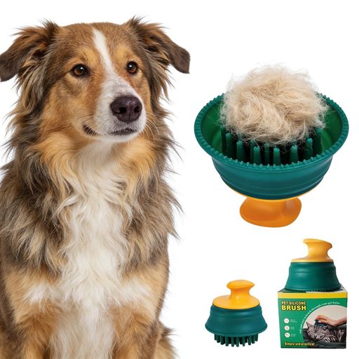 乐天商城 - ペット用ブラシブラッッシングブラシヒーリングブラシ猫ブラシ犬用ブラシスリッカーブラシ抜け毛取りクリーナーマッサージ痛くない丸洗い可能犬猫兼用中毛長毛種用(style1)