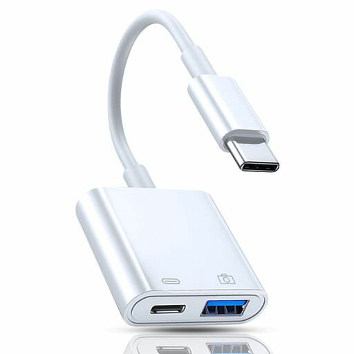 【2026NEWチップス発売】Type-CUSB変換アダプタ2in1タイプcUSBカメラアダプタOTG変換ケーブル高速伝送双方向データ転送写真/音楽/ビデオ転送急速充電設定・操作不要ゲーム拡張スロット