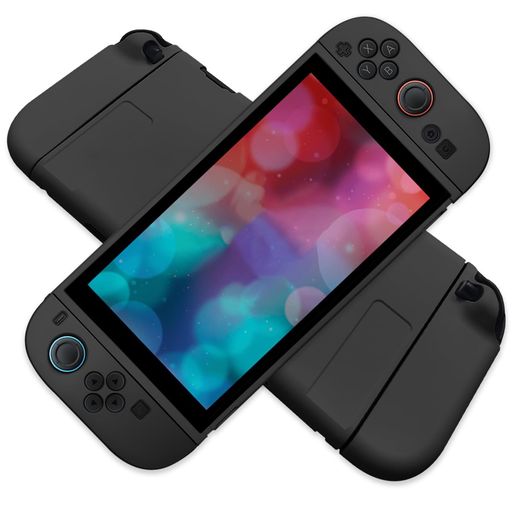 【対応機種】:For Switch 2 ケース (2025年モデル)専用。※購入前に対応機種をご確認よろしくお願い致します。 優れた保護性能:高級TPU素材を採用し、落下時の衝撃を効果的に緩和し、For Switch 2 本体やジョイコンの破損を防ぎます。 完璧なデザイン適合:ボタン配置や各インターフェースへのアクセスがスムーズで、ゲーム体験を損なうことなく、シームレスな操作感を提供します。 卓越した持ち心地:ハンドル部分の摩擦力を高め、しっかりと持てる上に、究極の手触りで長時間ゲームしても疲れにくく、手放せない使用感を実現します。 簡単な装着・取り外し・持ち運びに便利:機械に対して簡単に装着できる上に、利便性が非常に高いです。