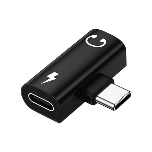 Hootek USB C イヤホンジャック 変換 タイプC 2in1 PD60W 急速充電 Type-C to 3.5mm 変換アダプタ ブラック