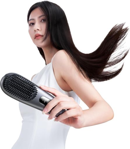 Other - 【2025革新版ヘアデザイン】llanoヒートブラシブラシアイロン1億マイナスイオン搭載ヘアケア静電気防止機能MCH高速加熱3段温度調節8分自動シャットオフ設定火傷防止6400mAh電源アダプター…
