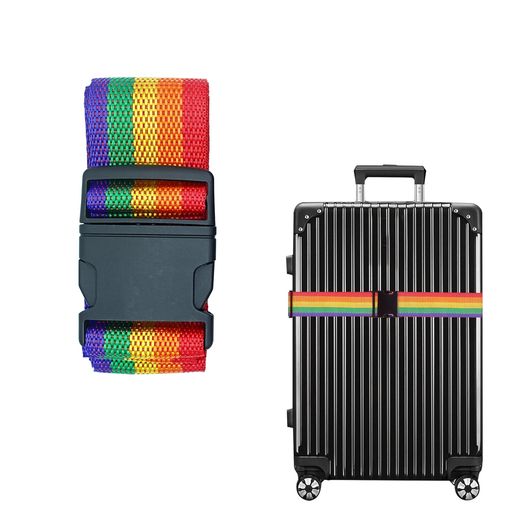 [ZXZone]旅行用スーツケースベルト 5cm幅 調節可能 最長1.9m ナイロン製 ABSバックル 荷物の散乱防止 スーツケース破損防止 (多色)