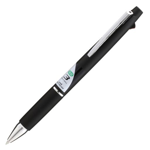 【ジェットストリーム】クセになるなめらかな書き味/超・低摩擦 ジェットストリームインク搭載! 【商品詳細】くっきりと濃い描線。優れた速乾性/新機構でインクの直流&amp;逆流を防止 【機構】ノック式 【軸仕上】先軸(口金・リング):真鍮+メッキ、ラバーグリップ付き/先軸(内筒):PP樹脂/後軸:ABS樹脂+塗装/クリップ:鋼材 【インク色】黒・赤・青 【ボール径】0.5mm 【替芯】SXR-80-05 【サイズ】軸径Φ12.2x厚さ17.1x全長147.6mm/重量14.9g