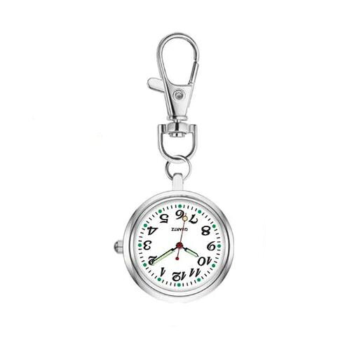 【製品規格】:製品直径27 mm、厚さ8 mm、全長8 cm、重量約35 g、製品色:シルバー。 【高品質材質】:製品は高品質の金属材質を採用して、壊れにくくて、長期に使用することができます。 【夜光設計】:時計の針、分針と数字はすべて夜光材質を採用して、夜でも時間を見やすくて、それは常に正確に時間を表示します。 【ポータブルデザイン】:コンパクトで持ち運びに便利な懐中時計で、キーホルダーも付いているので、バッグや財布にかけることができます。 【大文字盤】:文字盤には大きなアラビア数字を採用し、時間をすばやく見ることができ、上下反転の設計は視認性を高め、非常に便利な看護師表となり、忙しい勤務時間でもすぐに時間を見ることができる。 【応用範囲が広い】:看護師だけでなく、教師、学生、医者にも適用され、いつでも簡単に時間を見ることができます。