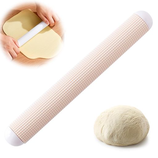YUXIKISガス抜きめん棒麺棒めんぼうパンめん棒お菓子作りパン作り道具27cmホワイトピザ、クッキー、パンなどを作るのにぴったりです(ホワイト)