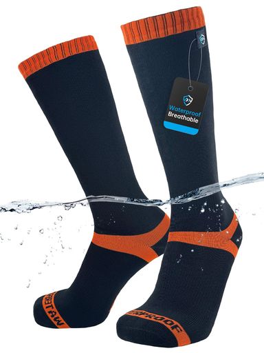 DexShell(デックスシェル) 防水通気靴下 Hytherm Pro socks (ハイ サーモ プロソックス) DS634 オレンジストライプ L