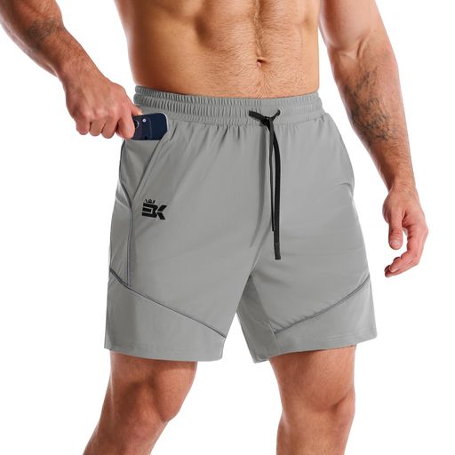 乐天商城 - アンダークールハーフパンツメンズスポーツ接触冷感トレーニングショートパンツ吸汗速乾ジム筋トレ短パン通気性ランニングパンツ冷感パンツ夏(ライトグレーM)