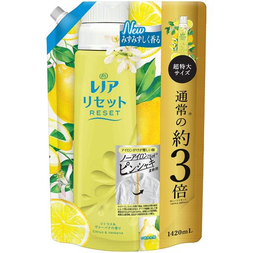 [大容量] レノア リセット 柔軟剤 シトラス&ヴァーベナ 詰め替え 1,420mL