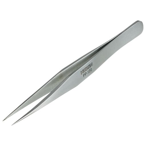 🔵【64チタン合金ELI材採用x高強度・高機能ピンセット】PP-120は、64チタン合金ELI材を使用した高強度・高機能ピンセットです。極細の先端幅0.3mmでありながら、素材特性によりしなりにくく、高精度で安定した操作感を実現。電子機器の精密組立や修理、プラモデル・アクセサリー製作、時計修理、さらにはUVレジンやビーズワークなど、微細作業でも先端の力加減を正確に伝えることができます。ストレートタイプの先端は、まつ毛エクステのかき分け作業にも最適で、精密さと柔軟性を兼ね備えています。 🔵【完全非磁性で磁界環境下でも安心】チタン素材の特性により、PP-120は完全非磁性を実現しています。強磁界環境下でも磁化せず、磁気を帯びやすい電子部品や精密機器の作業でも吸着や誤作動を起こすことなく、安全かつ安定した操作が可能です。精密電子機器や磁気センサー、半導体の組立・修理作業においても、高い信頼性を発揮するプロ仕様のピンセットです。 🔵【耐熱性・耐食性に優れ、幅広い環境で使用可能】-250°Cから500°Cまでの幅広い温度域に耐える耐熱性を備え、ハンダ付け作業にも対応可能です。