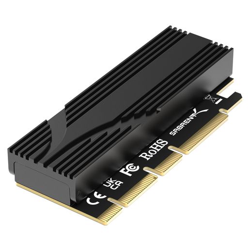 SABRENTM.2NVMeSSD-PCIex16工具不要、拡張カード(AIC)、アルミニウムヒートシンク付き、Gen5SSD用M.2PCIeアダプタPCIe5.0、旧PCIe世代との下位互換性(EC-TFPE)(2.0)