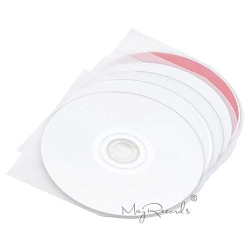 乐天商城 - 50枚セットMayRecordsCD/DVD紙ジャケット用収納袋ケース内袋(白色ビニール)丸型保護袋CDスリーブ厚口0.08mm静電防止素材(50)