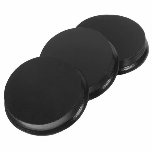 樂天商城 - NUOBESTY 木製ディスプレイスタンド 3個セット 丸型ベース 直径3.15インチ 黒 滑らか仕上げ ミニチュアフィギュア用 Diyクラフト向け 約80G