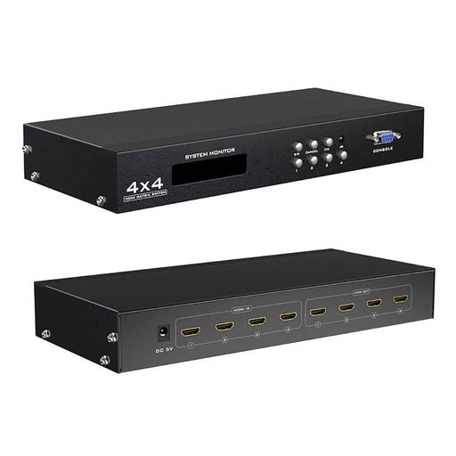 ES-TuneHDMIマトリックス切替器4入力4出力3D4k*2kRS232制御対応EDID対応カスタマイ...