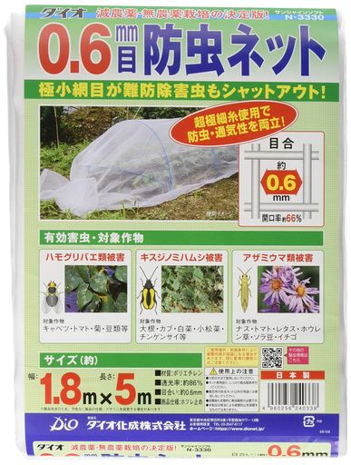 Rakuten - ダイオ(Dio)0.6mm目防虫ネット1.8x5m