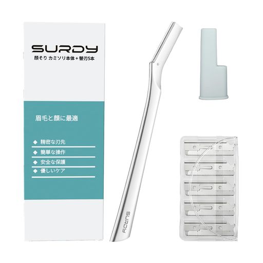 Surdy 顔剃り カミソリ 眉毛シェーバー 顔用角質除去カミソリ 敏感肌対応 眉毛 産...