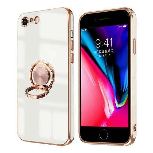 NPOFRSXMOForiPhonese2/se3/7/8用のケースリング付きアイフォンse2/se3/7/8用のリングカバー米軍MIL規格いphoneSEスマホケースTPU耐衝撃スタンド機能車載スタンド対応