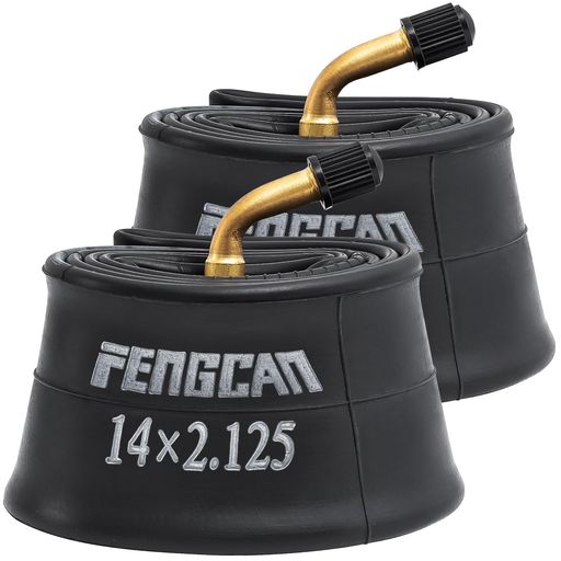 FengCan 2本 14 2.125 チューブ 肉厚,自転車 チューブ 14x2.125,バルブ CR202,タイ...