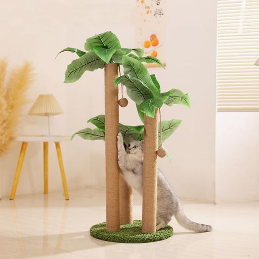 乐天商城 - XBWUYOYO猫爪とぎポール猫爪研ぎマルチ猫おもちゃ遊び放題猫つめとぎスクラッチポール安定頑丈長持ち高さ調整幅40-80cmポンポンおもちゃ付き子猫から成猫まで