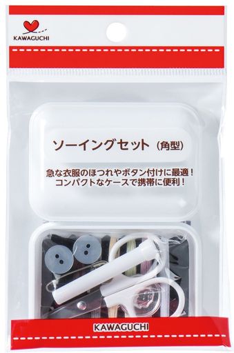 Sewing Sets - KAWAGUCHI(カワグチ)手芸用品ソーイングセット角型白13-276
