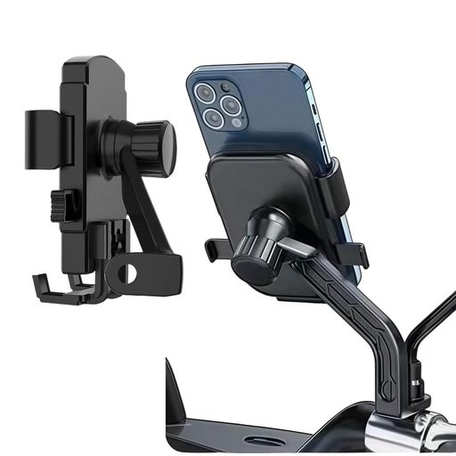 【強力固定・360°回転】バイク用スマホホルダー ミラー/ハンドル両対応 揺れ防止・...
