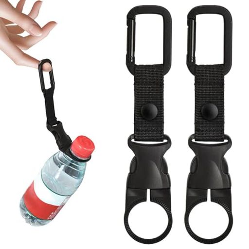 ペットボトルホルダー ドリンク ホルダー ベルトホールド可能 アウトドア アウトドア 登山 キャンプ ハイキング 水分補給 カラビナ付き着脱簡単 旅行 携帯便利 2枚セット sugarlight-10249435 シュガーライトSTORE パッケージ画像