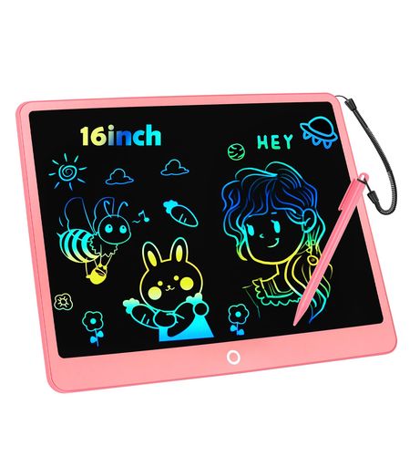 電子メモパッド16インチなカラフルな落書きドローイングパッドゲームプレイボードおもちゃお絵描きボード大画面デジタルメモ高輝度ロック機能搭載書いて消せるボードお絵かきボード…