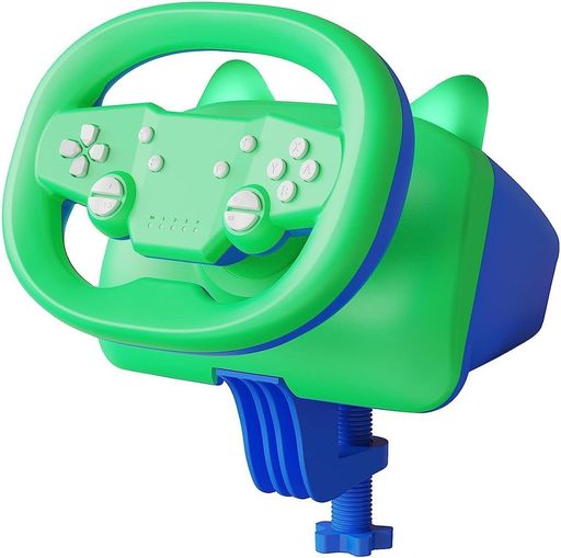 NBCPハンコンマリオカートワイヤレスレーシングステアリングホイール一体型ステアリングコントローラーBluetooth5.0270度回転猫耳デザインかわいいスタイルPS4PS3Switch1/2対応(グリーン)