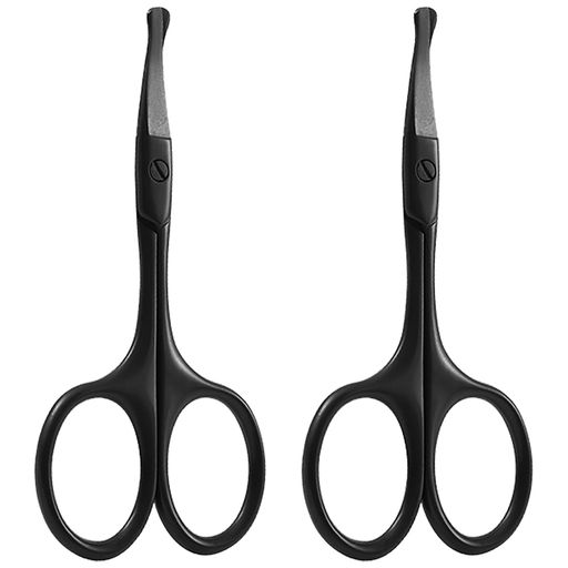 【仕様】サイズ:9.1cm*5cm;重量:約20.6g/個;カラー:黒;素材:ステンレス鋼;入数:2個。 【高品質】このトリミングハサミは丈夫で長持ち&amp;さび防止ステンレス刃に作られ、高密度スチールを鍛造・プレスして仕上げられ、通用のものより3倍も硬く、もっと切れやすい。 【安全性が高い】トリミングは人体工学に基づいた設計を採用し、プロでも初心者でも使いやすく作られています。刃先は安全性を考慮した丸みを帯びたデザインです。1.鼻腔の内部を傷つけにくい丸刃仕様柔らかくデリケートな鼻腔の中を傷つけないように、刃先は丸い形状にしました。肌にやさしいつくりです。小さめのサイズ感で扱いやすく、鼻毛カットに適しているハサミです。2.ペットが動き回っても傷つきません。ペットの毛や爪、足の毛などのトリミングに使用してもストレスフリーです。 【旅行に便利】小型で軽量なのでバッグに入れて持ち運ぶことができ、いつでもどこでも素早くトリミングできます。 【幅広い使用範囲】:このトリミングハサミはペットの耳、鼻、顔、足跡の周りを安全にトリミングできるだけでなく、眉毛、鼻毛、唇の毛、生え際などのトリミングにも使用できます。