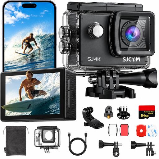 【高画質センサーと広角レンズ】 高感度CMOSセンサーを搭載し、4K/30fpsの動画撮影と高解像度な写真撮影が可能です。170°の広角レンズにより、広大な景色も画面に収めやすくなっています。アクションカメラ 広角として、迫力ある映像を実現する4k アクションカメラです。旅行 カメラとしても最適な一台です。 【手ブレ補正による安定撮影】 ジャイロセンサーを内蔵し、自転車走行やスキー カメラとしての使用時など、動きの多いシーンでも映像のブレを軽減。よりスムーズな動画撮影をサポートするアクションカメラです。アクションカメラ バイクでの使用時にも安定した映像が期待できるバイク カメラとしても活躍します。 【多彩な撮影モード】 通常録画の他に、ループ録画、動体検知、インターバル撮画(タイムラプス)など、様々なシーンや表現に合わせて使用できるモードを備えています。vlog カメラとしても活用できるアクションカムです。スノボ カメラとしても楽しめます。 【長時間撮影に対応したバッテリー】 付属のバッテリーを使用することで、長時間の連続撮影が可能です(※撮影設定や環境により動作時間は異なります)。