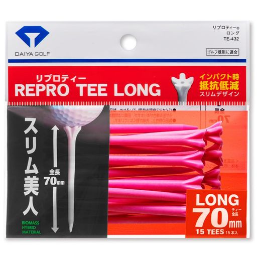 ダイヤゴルフ(DAIYA GOLF) ゴルフティー リプロティーロング ピンク TE-432